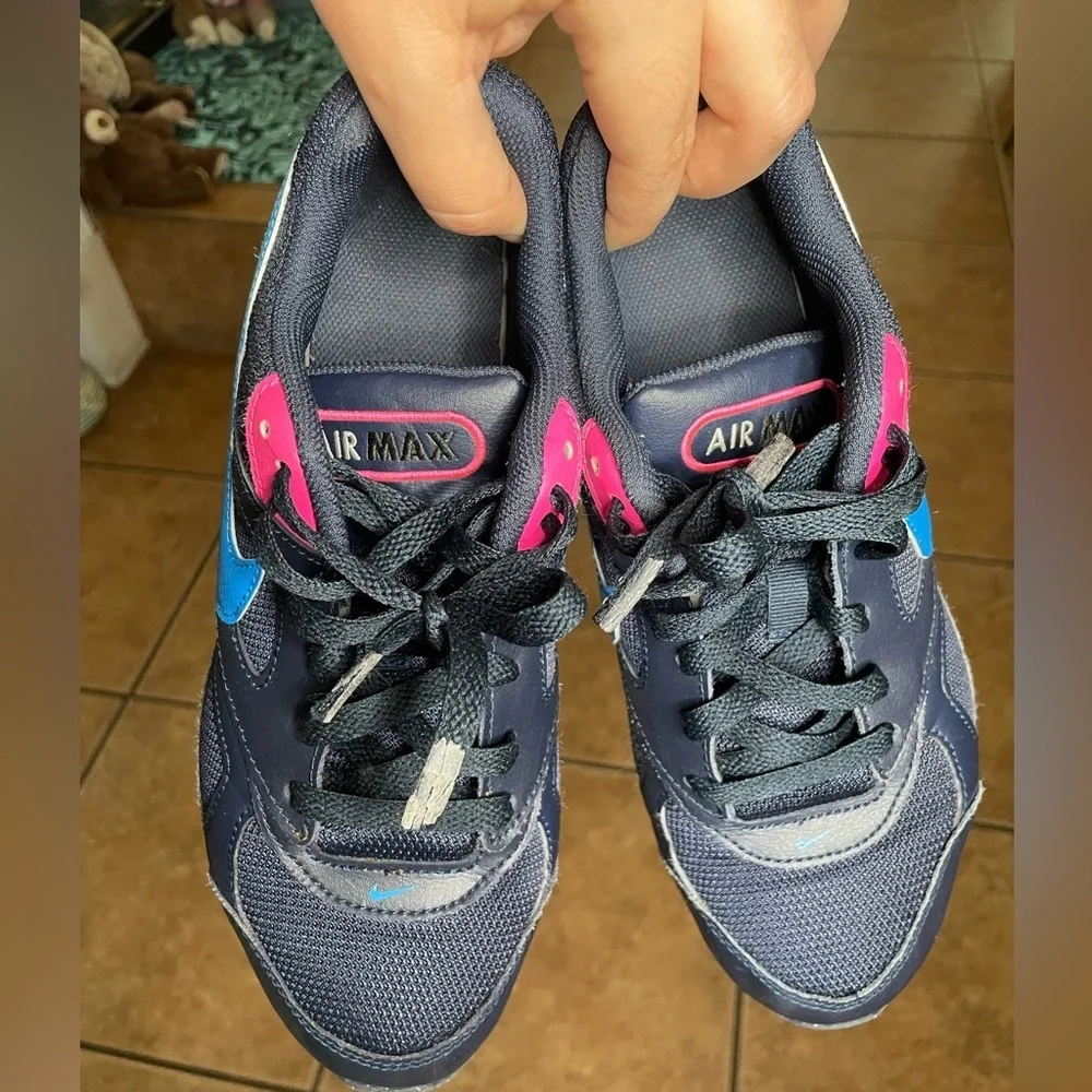 Nike Dark Blue Sneakers with Pink and Blue Accents
